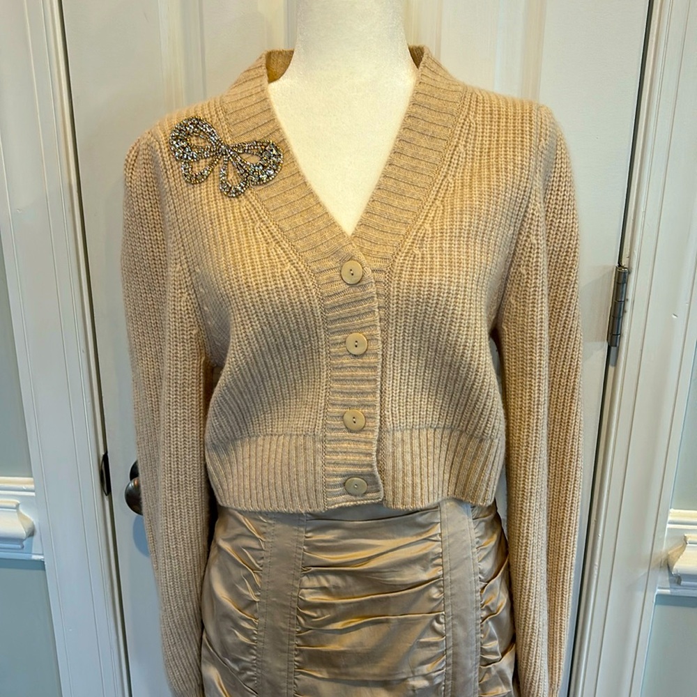 LOVESHACKFANCY Women's Larsa Crop Cardigan